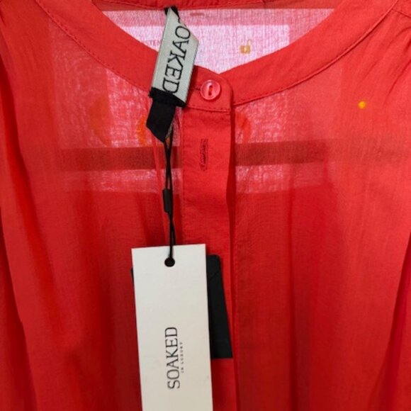 NWT Coral Red Glam Soaked Caftan - Size Small - Picture 3 of 7